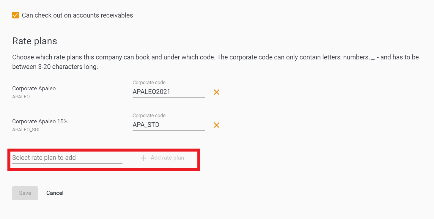 Add Rate Plans