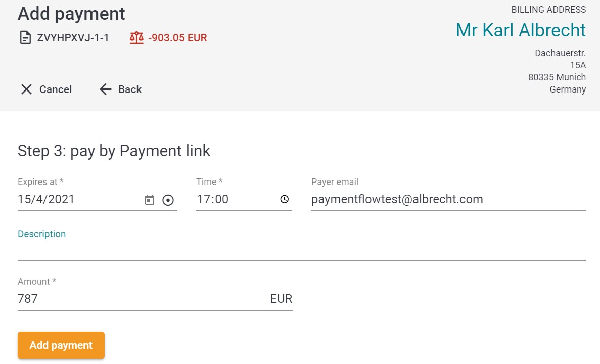 Zahlungslink erstellen