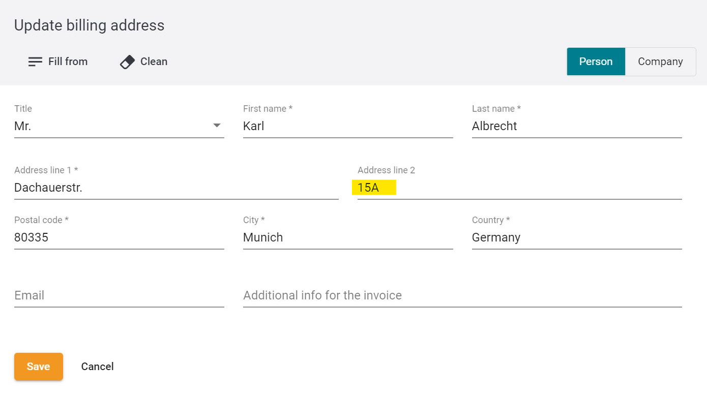 Billing Address