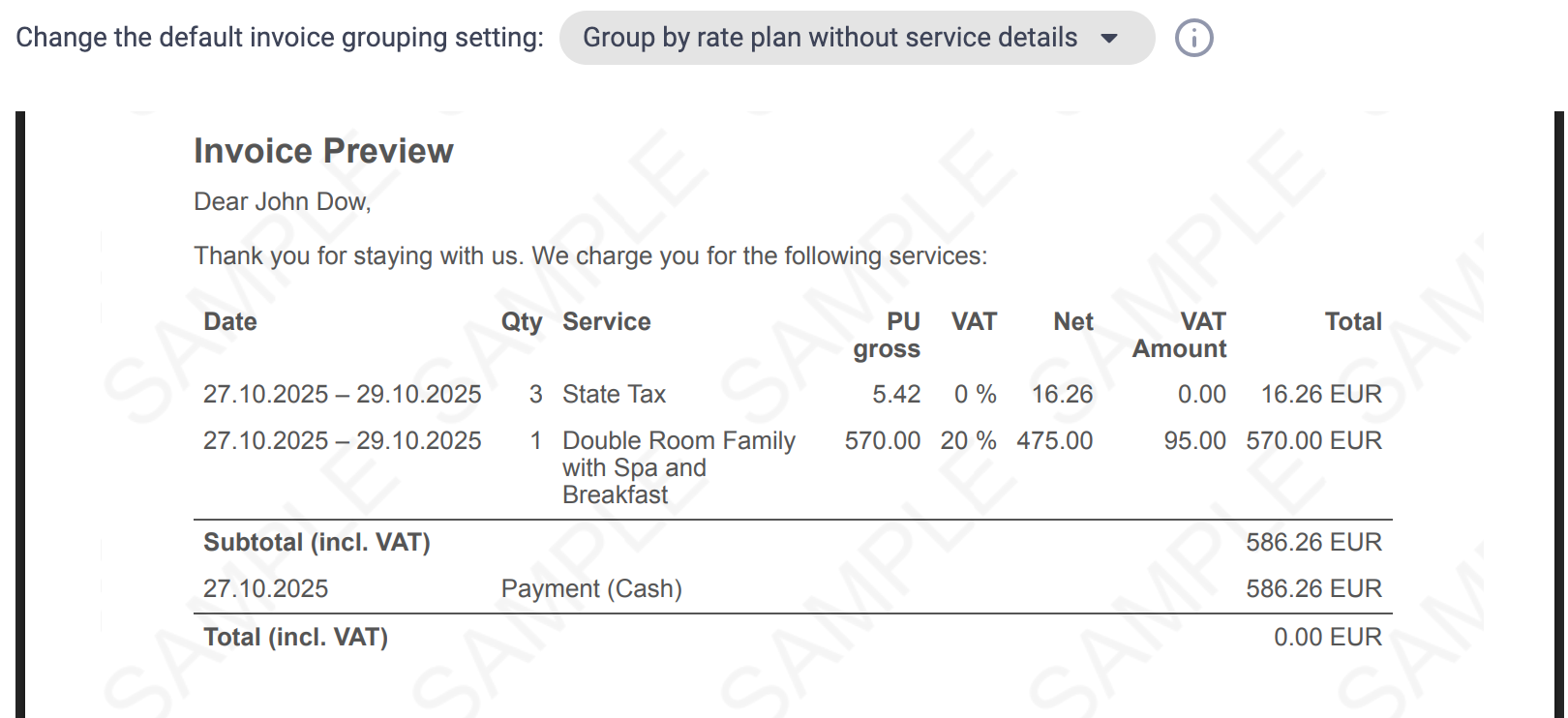 After Rate Plan Consolidation (Hide Included Services)