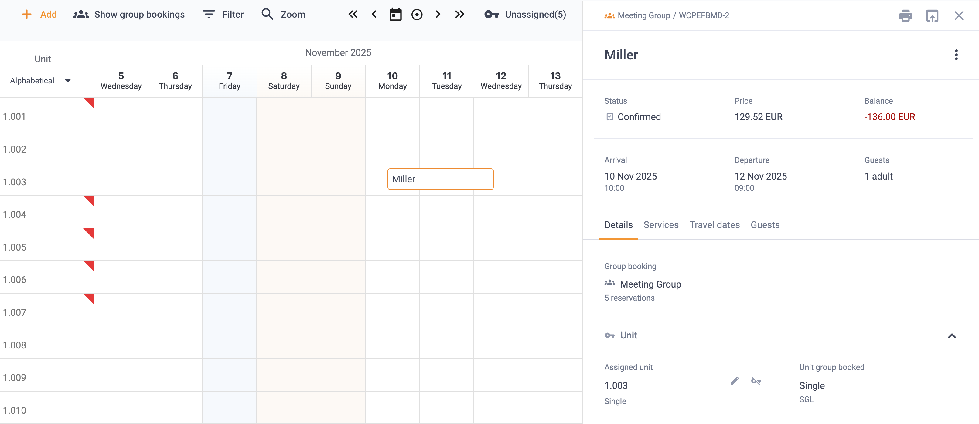 Manage Reservations