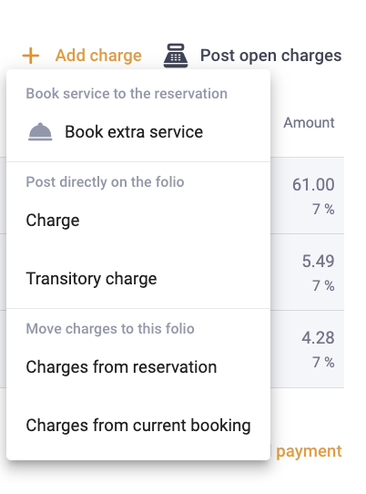 adding a transitory charge