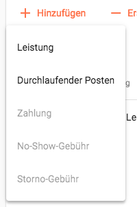 Durchlaufende Posten hinzufügen