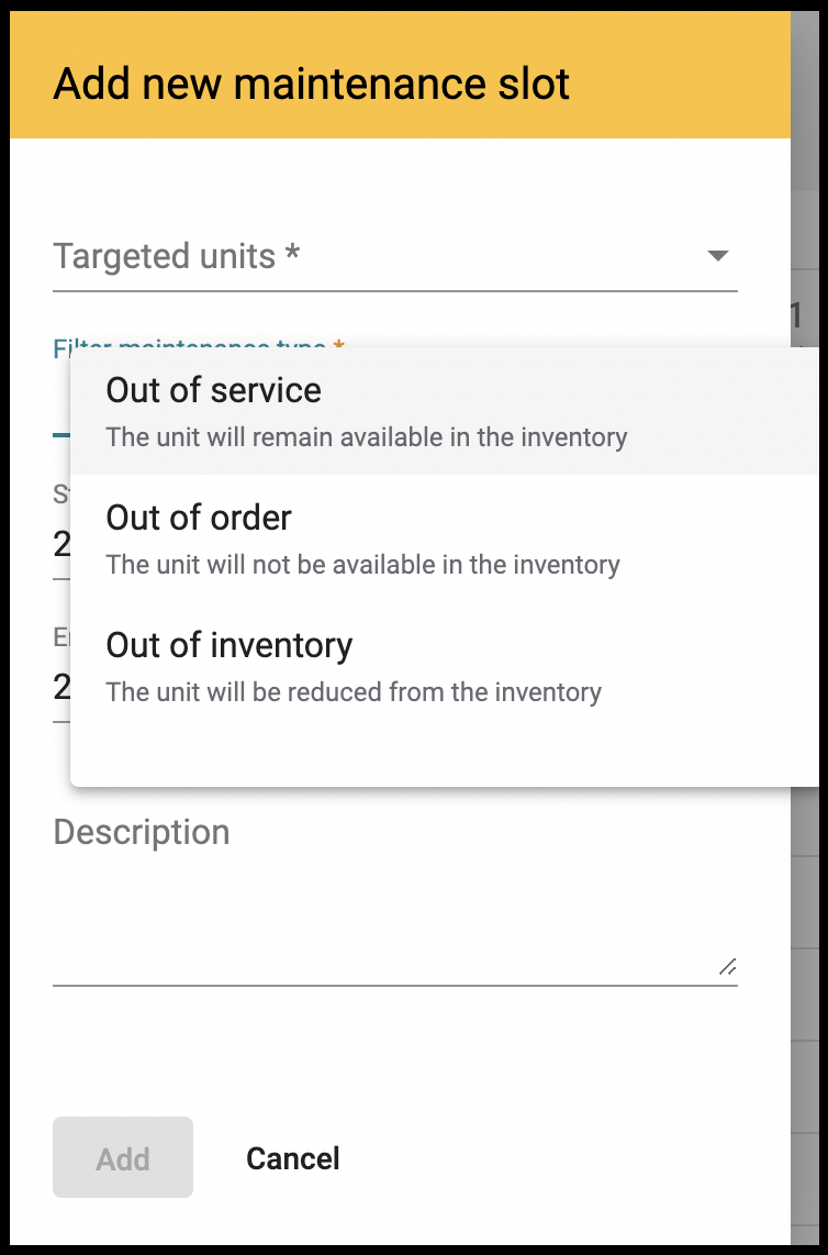 New Maintenance Slot